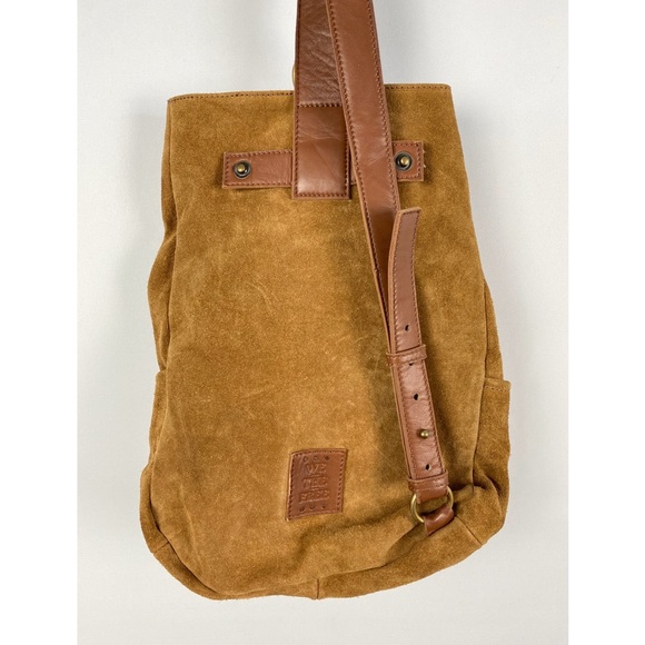 Free People We The Free Outlander Suede Leather Sling Bag, Cognac - Picture 8 of 13